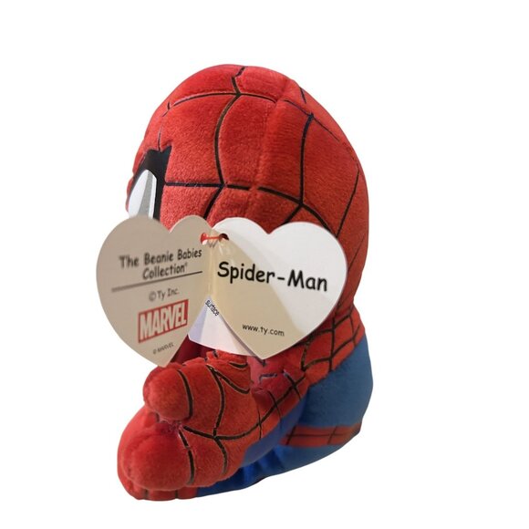 Ty Marvel Beanie Babies Collection Spider-Man Plush Doll 7.5" - Picture 2 of 2